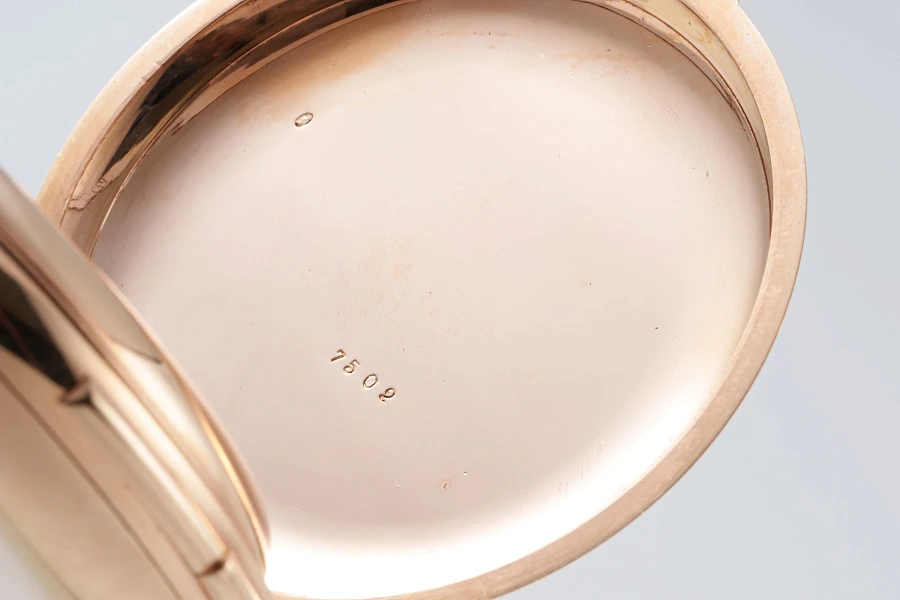 Monopusher Chronograph Minute Repeater Pocket Watch in 18k Rose Gold