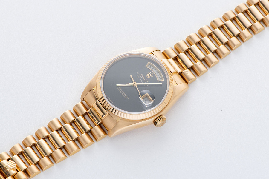 Day-Date Onyx Dial Ref. 18038 in 18k Yellow Gold