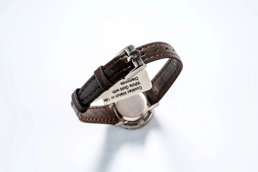 Cocktail Watch in 18k White Gold with Diamonds