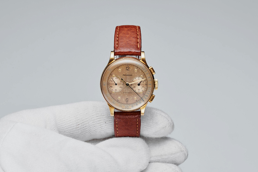 18K Yellow Gold Chronograph 1950s