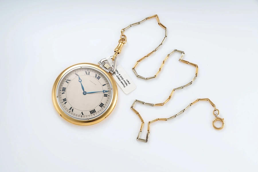 Pocket Watch in Platinum and 18k Yellow Gold