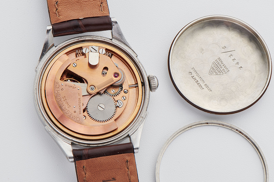 Bumper Automatic Steel Dress Watch with Patinated Dial
