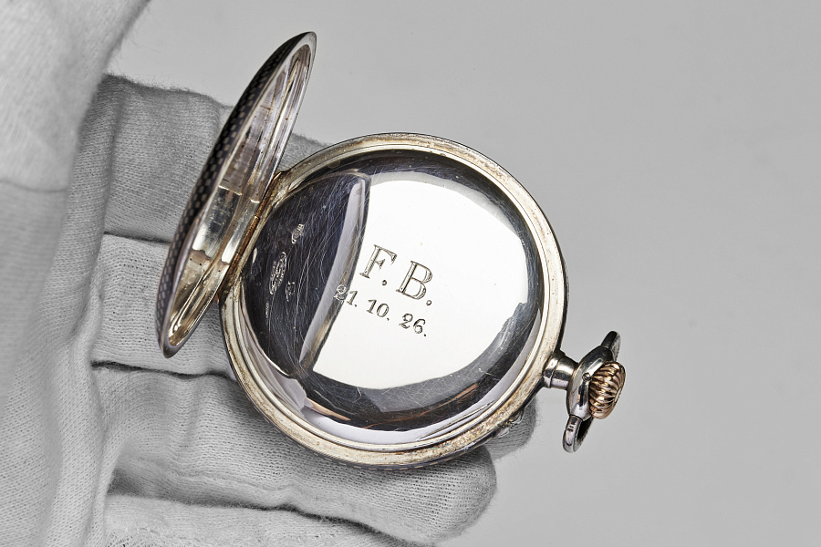 A. Lange & Söhne Open Face Niello Pocket Watch