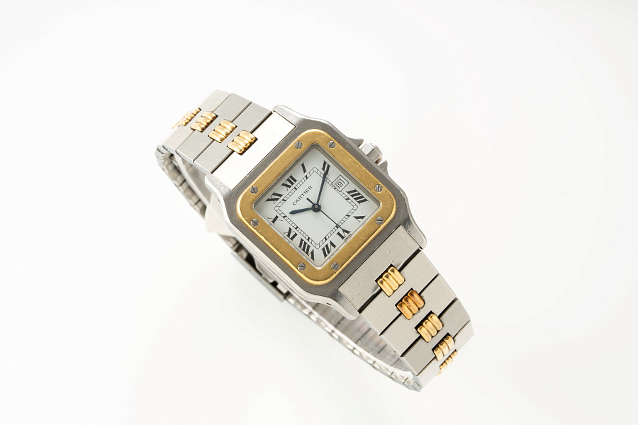 Santos Godron Ref. 2961 in Stainless Steel and 18k Yellow Gold