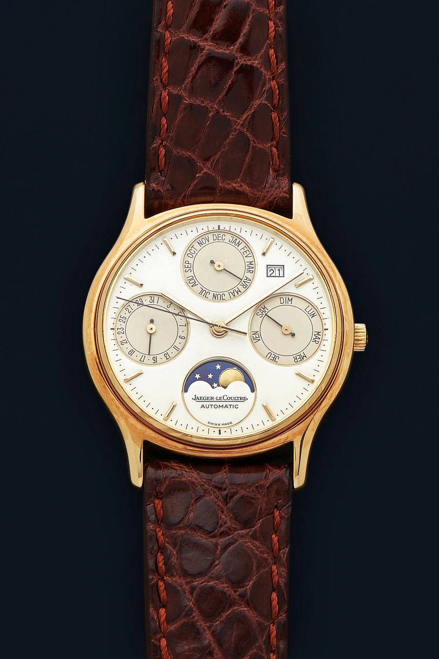 Porcelain Dial Perpetual Calendar Ref. 141.140.1 in 18k Yellow Gold