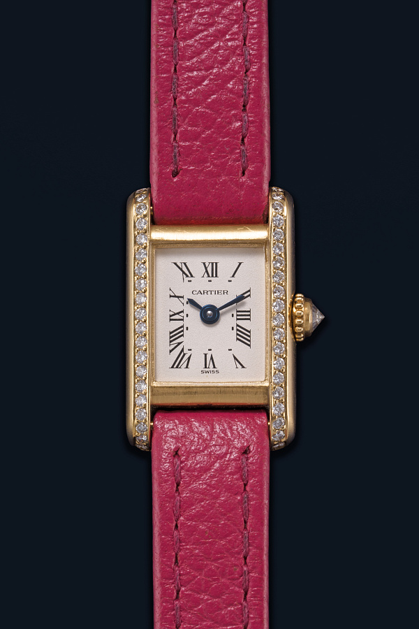 Mini Tank Quartz Ref. 1759 in 18k Yellow Gold