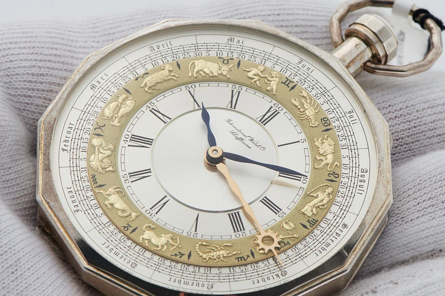 Zodiac Sign Pocket Watch Ref. 5310 in 925 Silver Full Set
