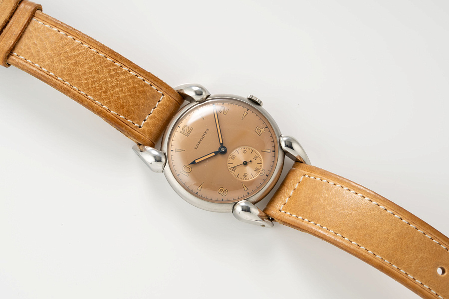 1940 Salmon Dial Dress Watch in Stainless Steel