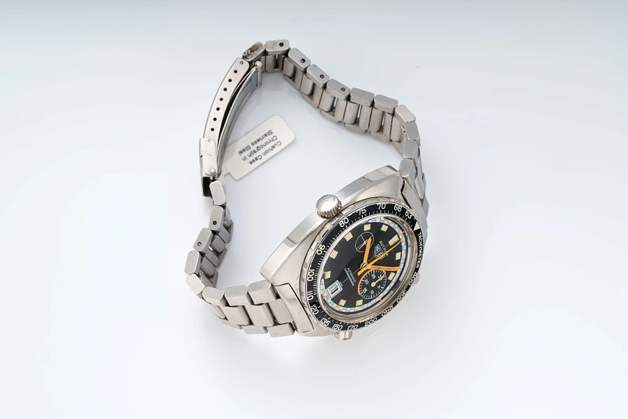 Autavia 'Exotic' Cushion Case Chronograph in Stainless Steel