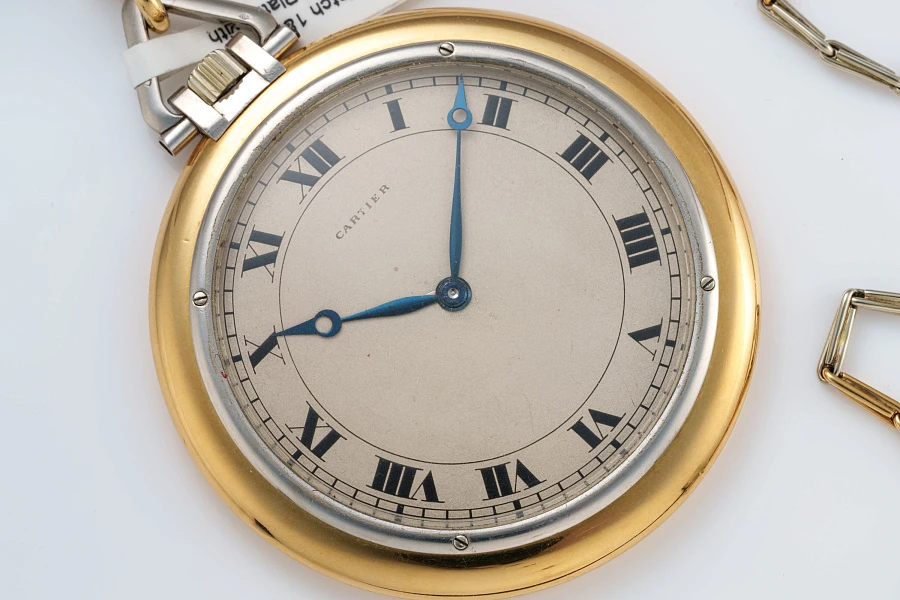 Pocket Watch in Platinum and 18k Yellow Gold