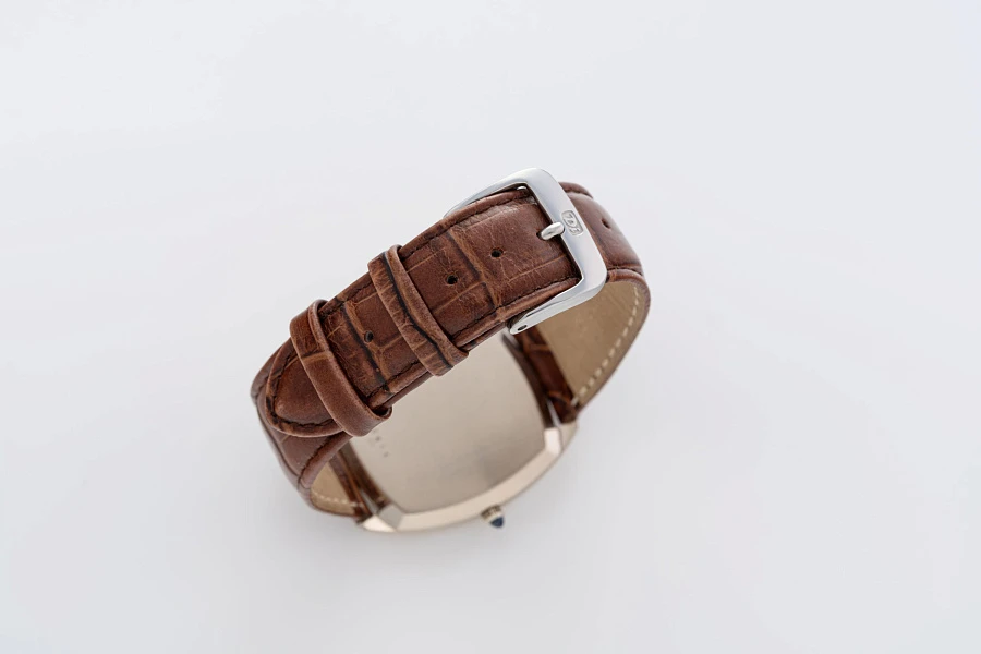 Ultra Thin Automatic Cushion Case Watch in 18k White Gold
