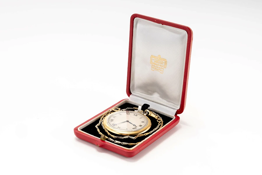 Pocket Watch in Platinum and 18k Yellow Gold