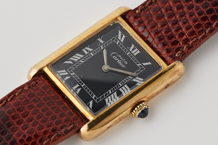 Tank Vermeil Hand-wound Black