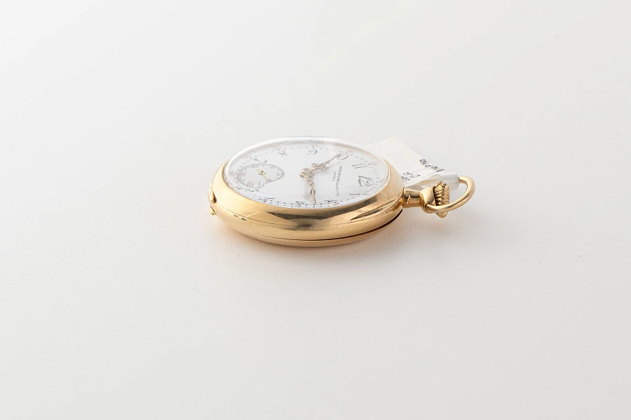Small Enamel Dial Pocket Watch in 18k Yellow Gold