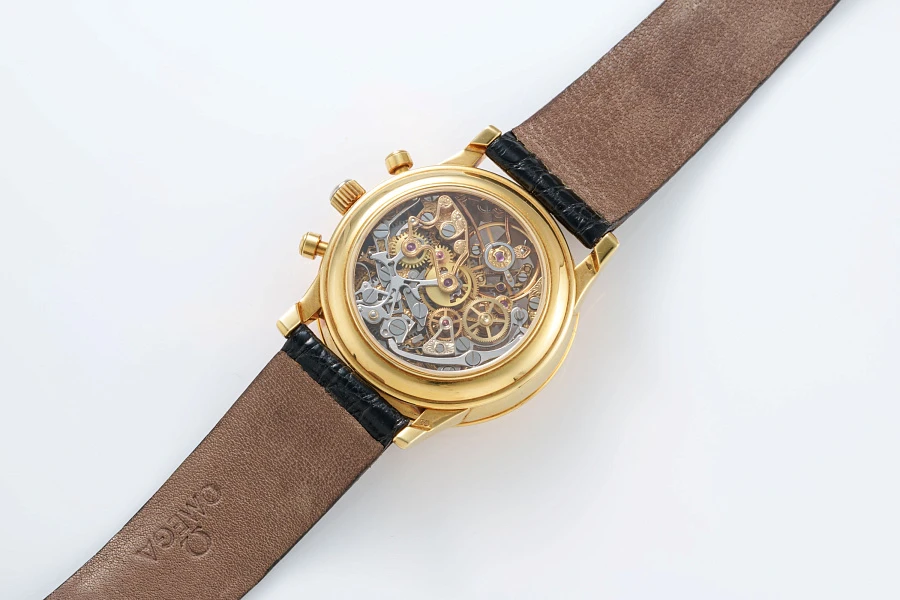 Louis Brandt Chronograph Skeleton in 18k Yellow Gold