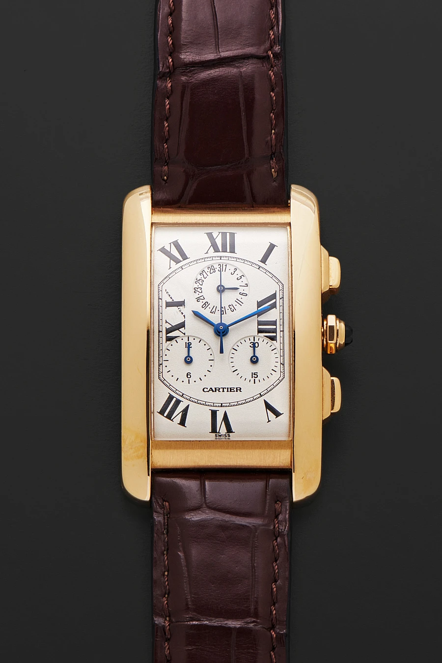 Tank Américaine Chronograph Ref. 1730 in 18k Yellow Gold