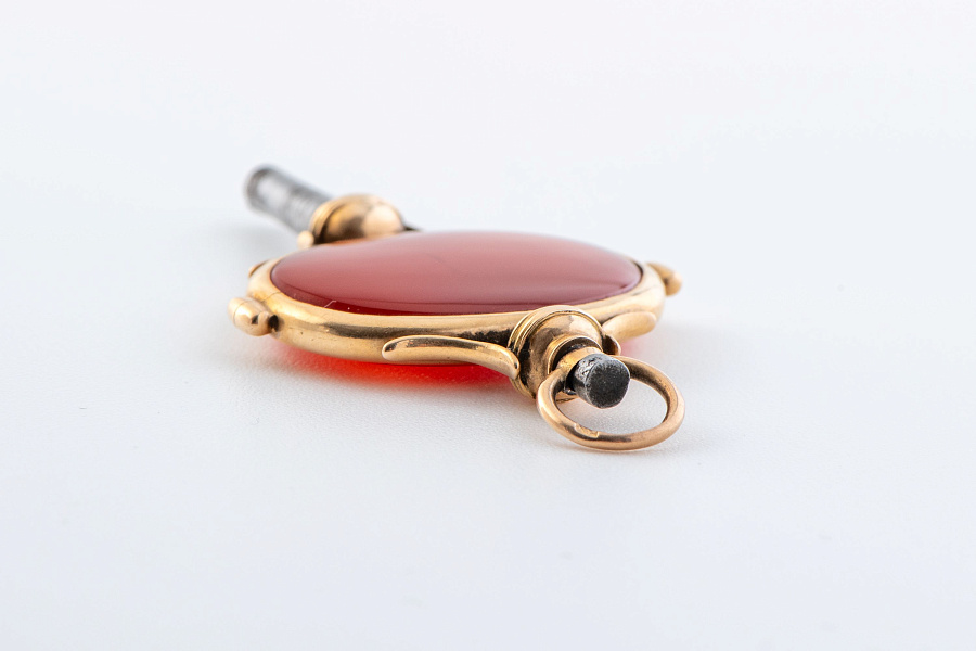 Pocket Watch Chain in 18k Yellow Gold with Key