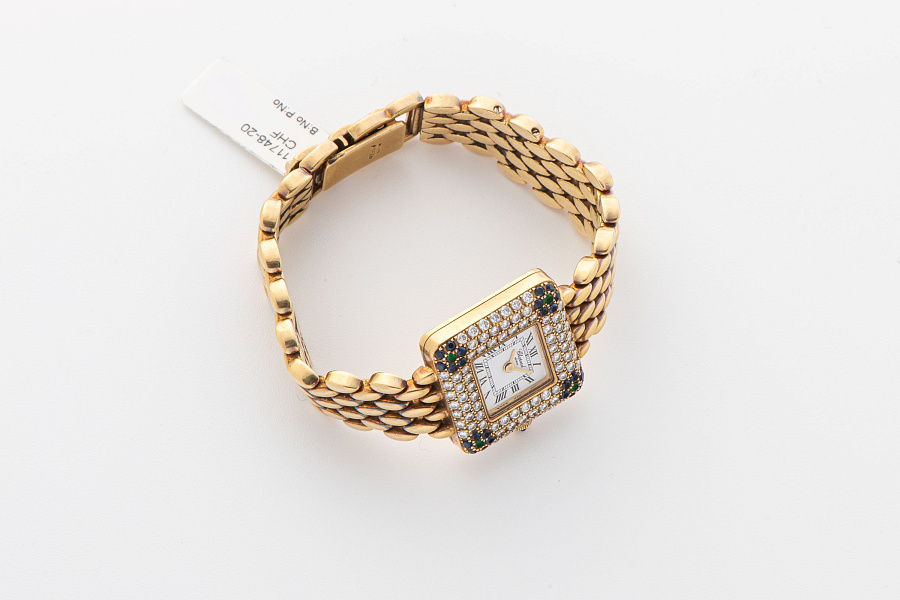 Diamond and Sapphire-Set Ladies Watch Ref. 4191 in 18k Yellow Gold