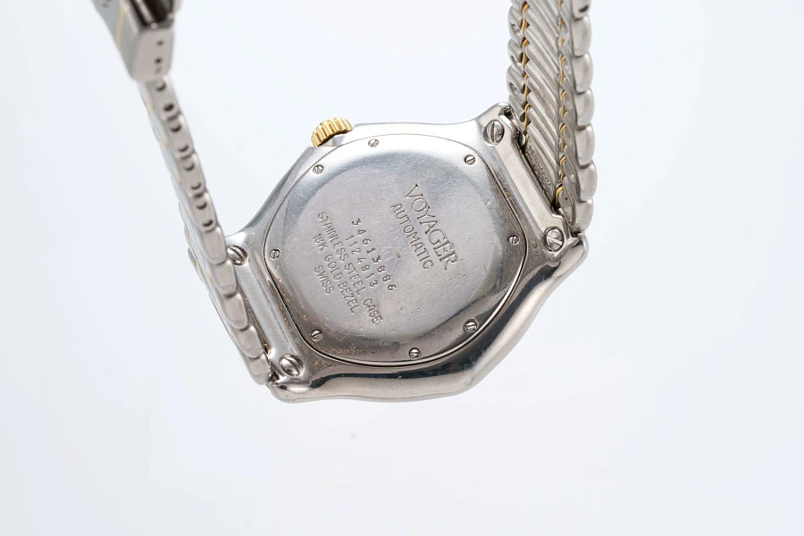 Voyager World Time Ref. 1124913 in Stainless Steel and 18k Yellow Gold