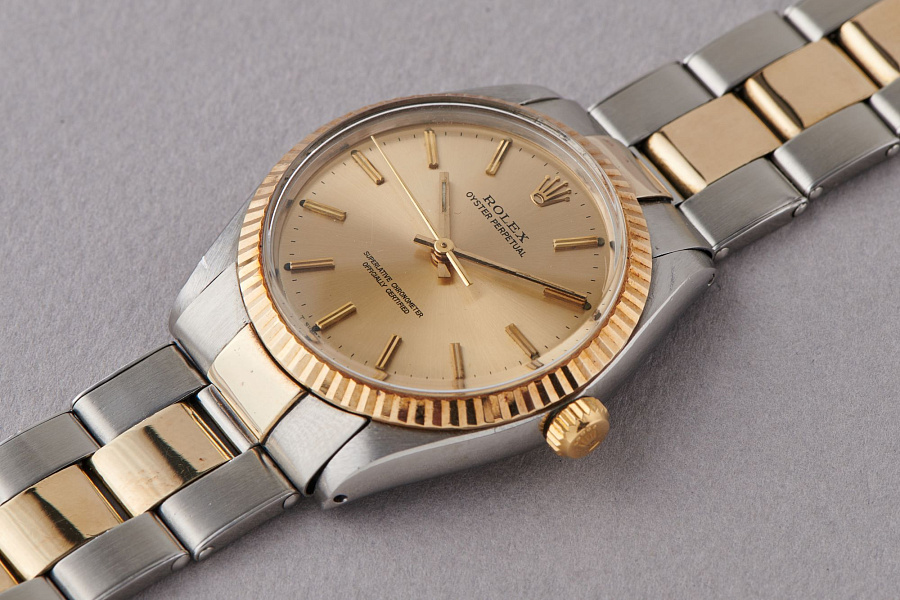 Oyster Perpetual Bicolor Ref. 5500 with 'Pink Patina'