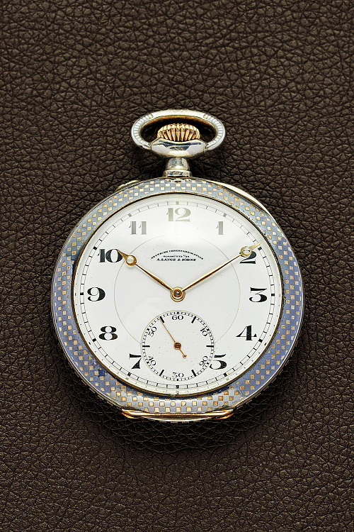 A. Lange & Söhne Open Face Niello Pocket Watch