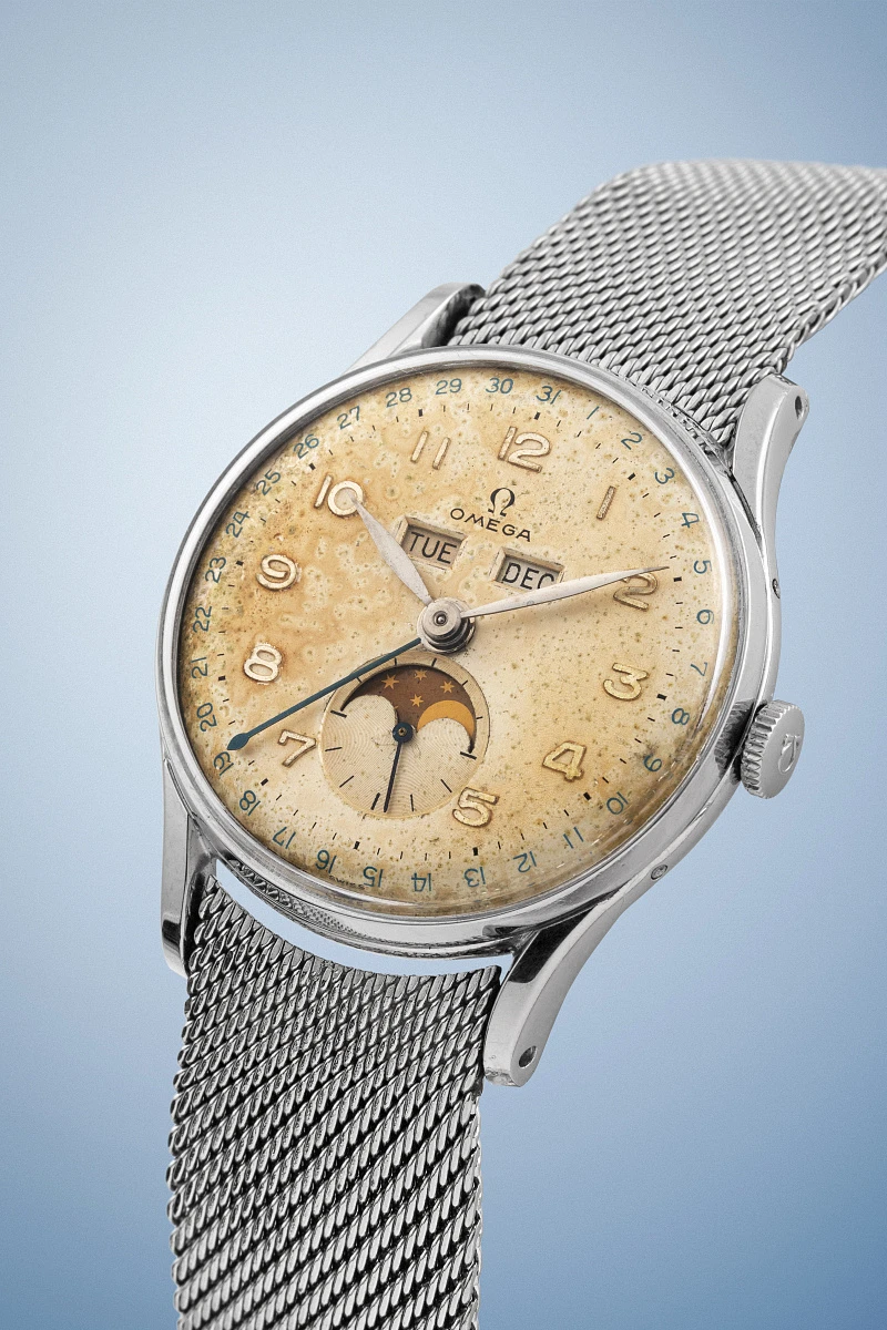 Triple Calendar Ref. 2471-3 in Stainless Steel