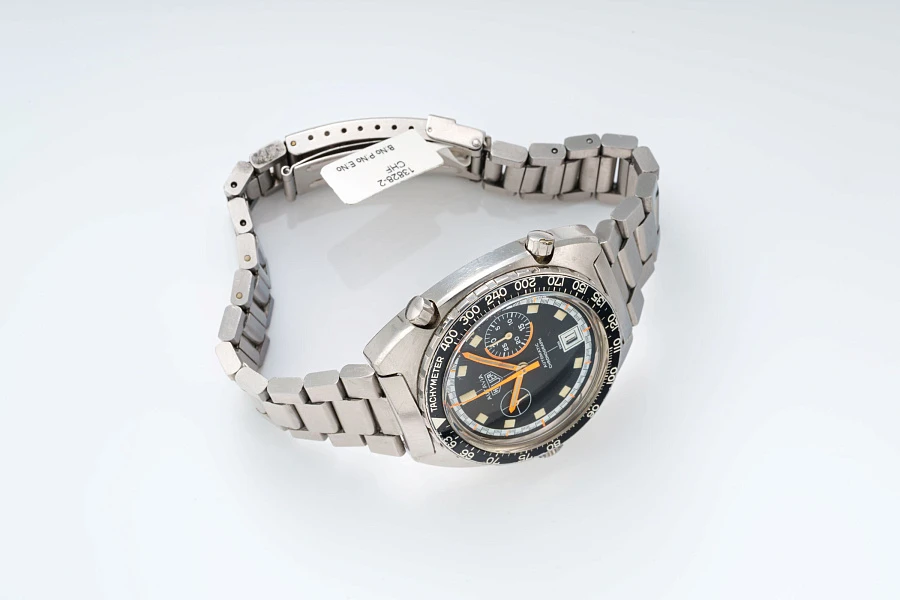 Autavia 'Exotic' Cushion Case Chronograph in Stainless Steel