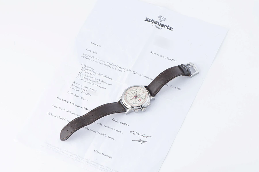 White Dial Mille Miglia Limited Edition Ref. 8511 in Stainless Steel