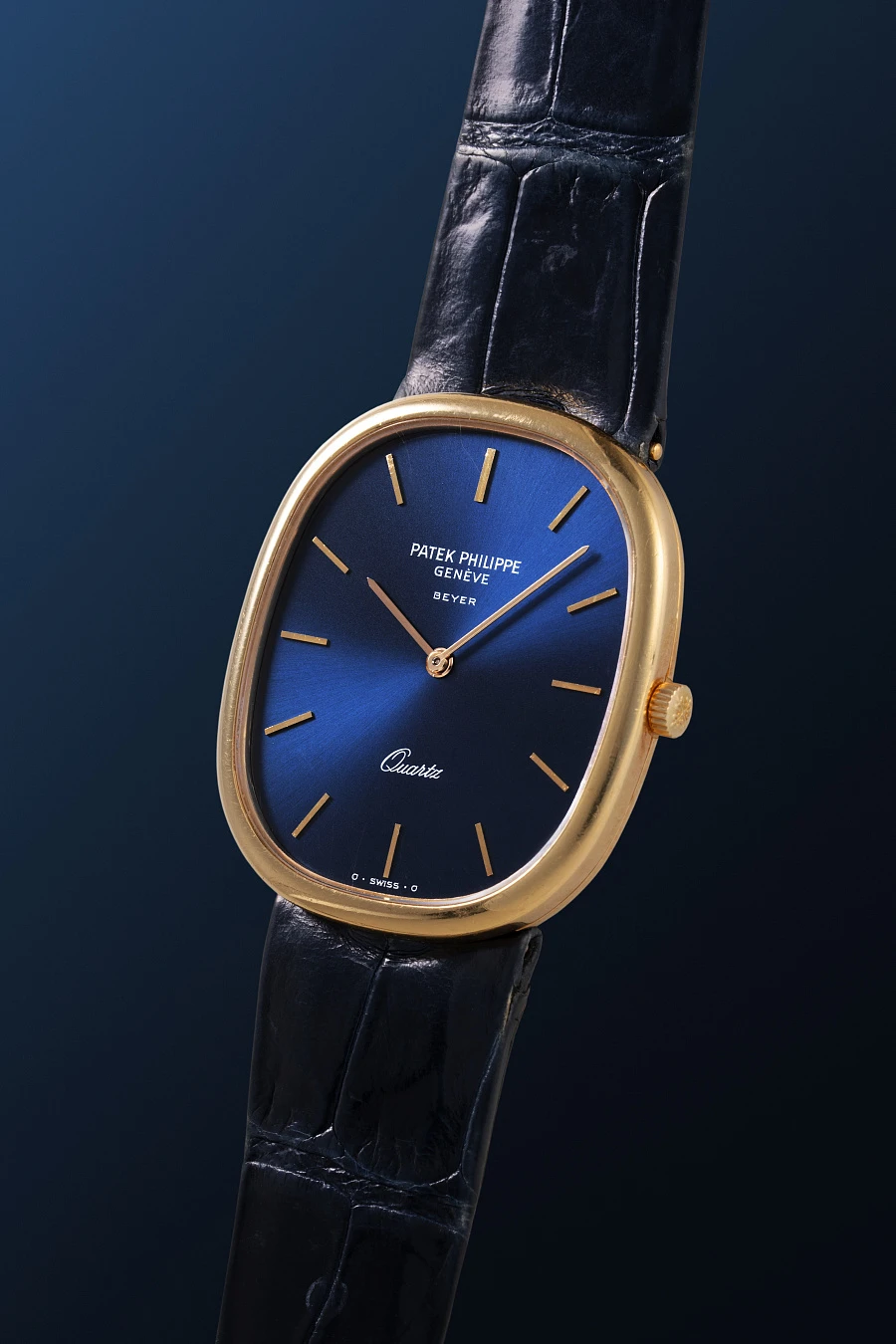 Beyer Double-Signed Ellipse Quartz Ref. 3838 in 18k Yellow Gold