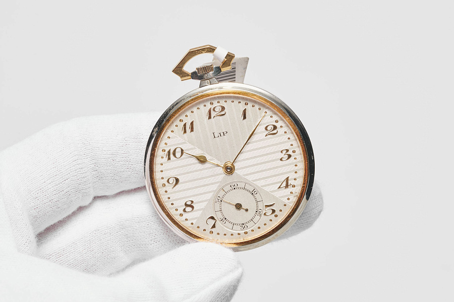 Lip Open Face Pocket Watch