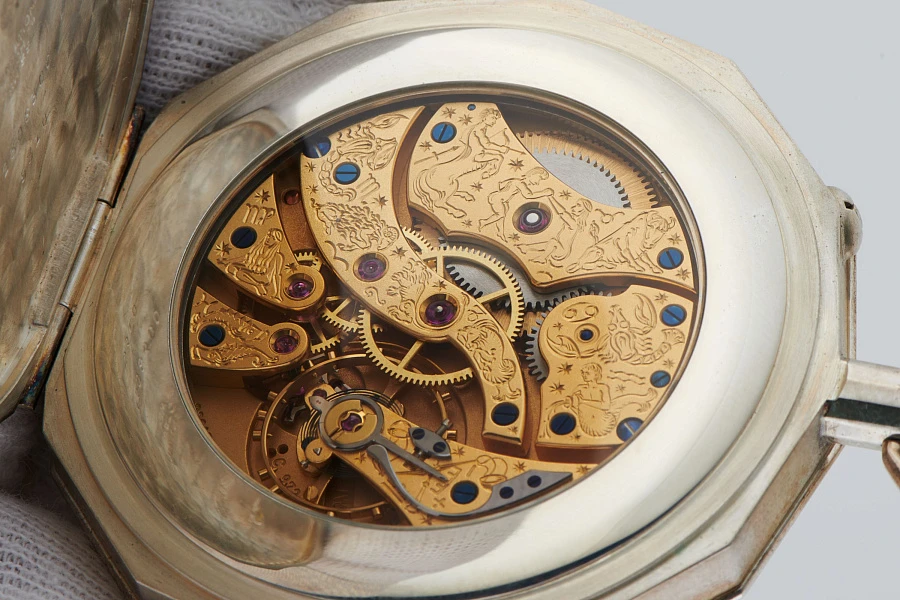 Zodiac Sign Pocket Watch Ref. 5310 in 925 Silver Full Set
