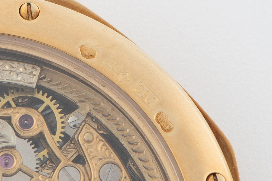 Lys Royal Gold Skeleton Ultra-thin Perpetual Calendar Piece Unique