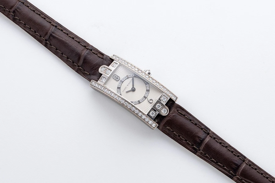 Ladies Watch with Diamonds in 18k White Gold