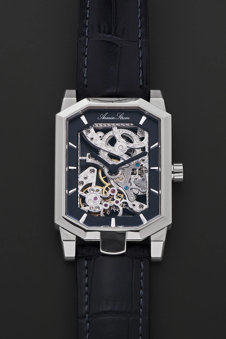 Skeleton Rectangular Ref. MS77 in 18k White Gold