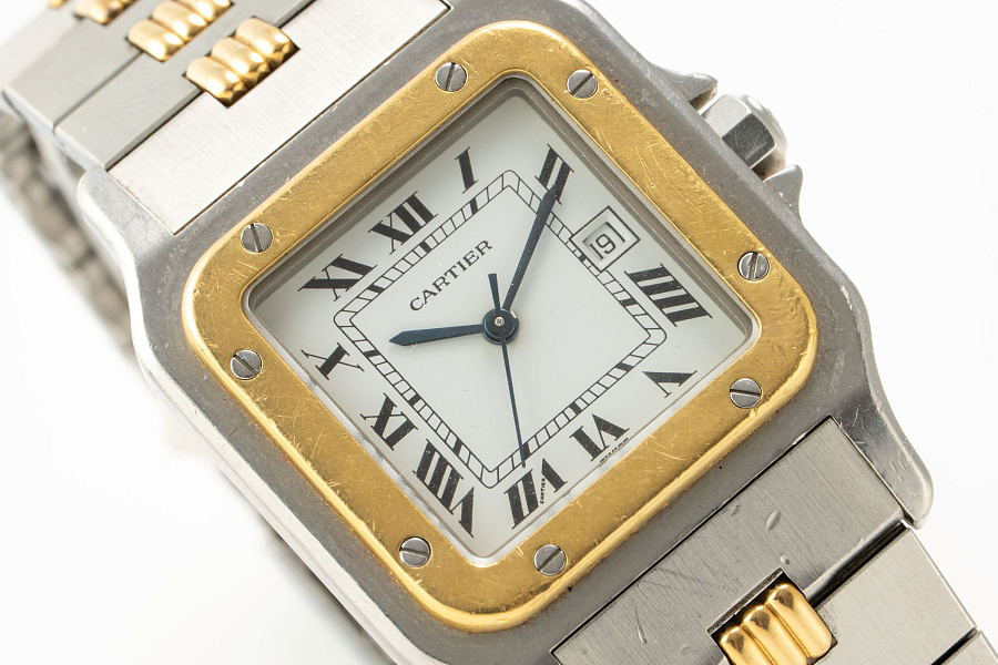 Santos Godron Ref. 2961 in Stainless Steel and 18k Yellow Gold