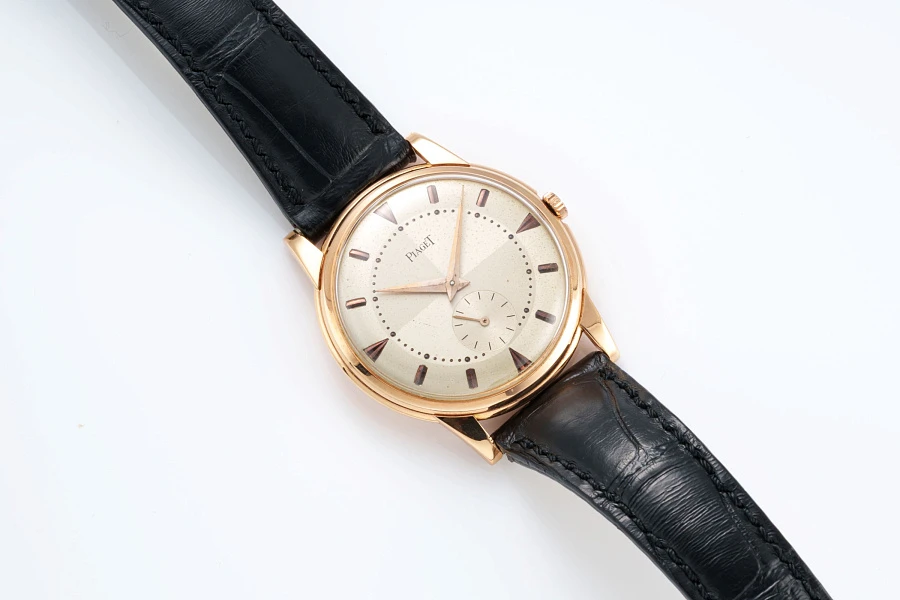 Sector Dial Dress Watch in 18k Rose Gold