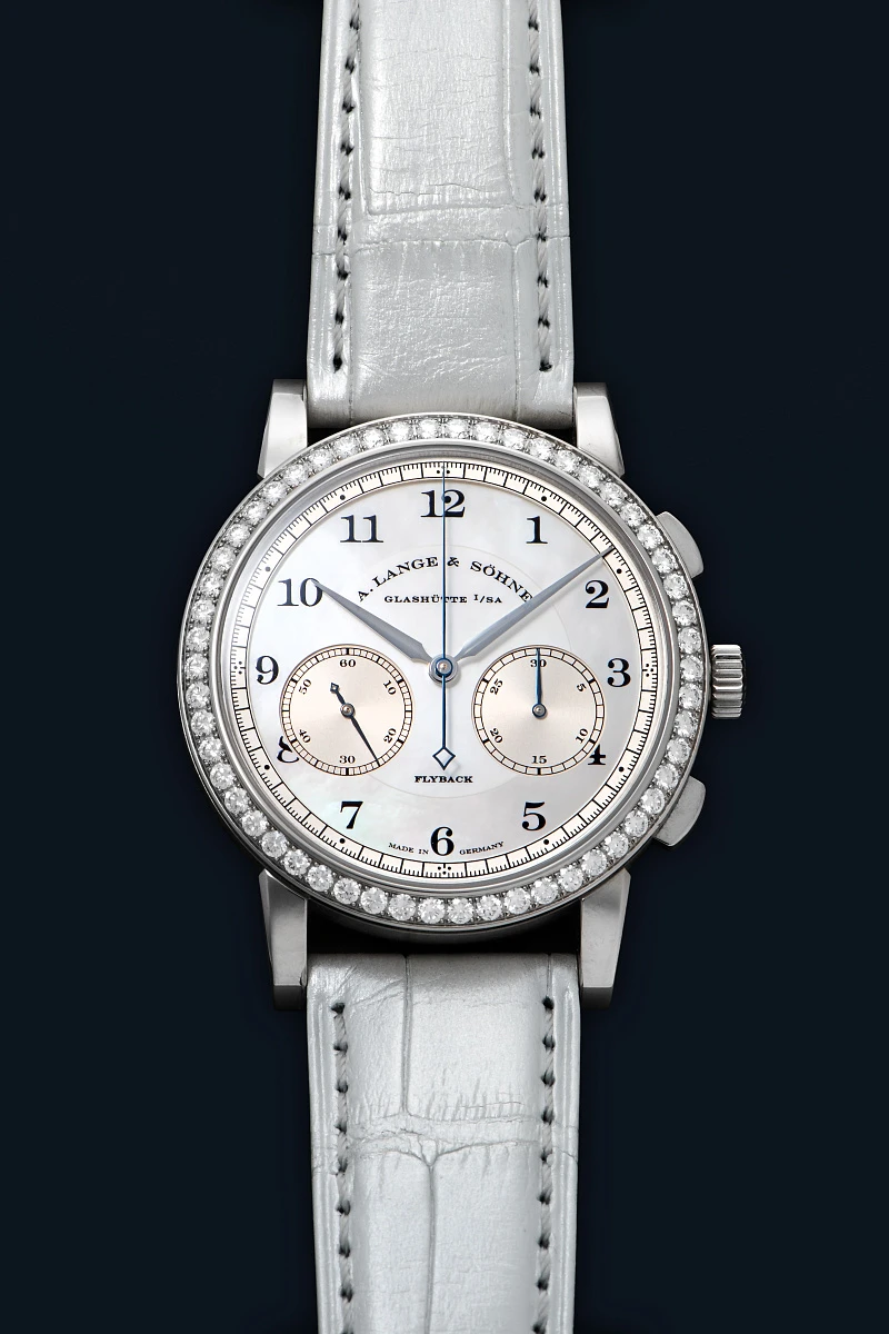 1815 Chronograph Ref. 823.029 with Mother of Pearl Dial in 18k White Gold