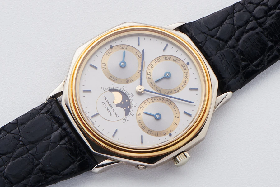 Perpetual Calendar in 18k White and Yellow Gold