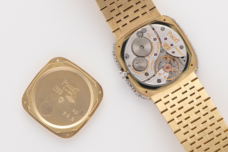 Onyx and Diamond Dial Watch Ref. 9906A in 18k Yellow Gold