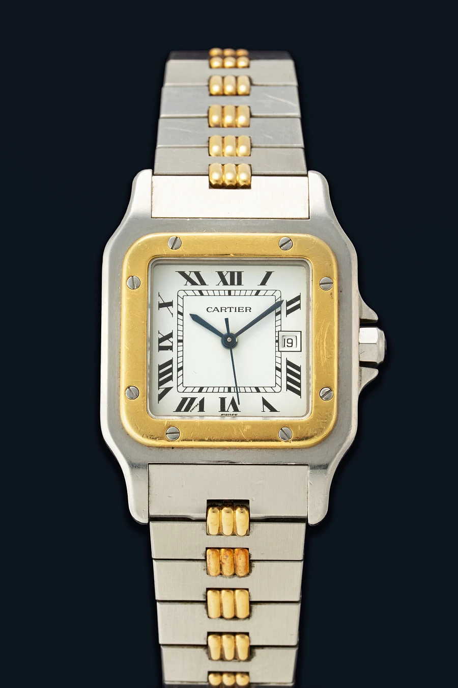 Santos Godron Ref. 2961 in Stainless Steel and 18k Yellow Gold