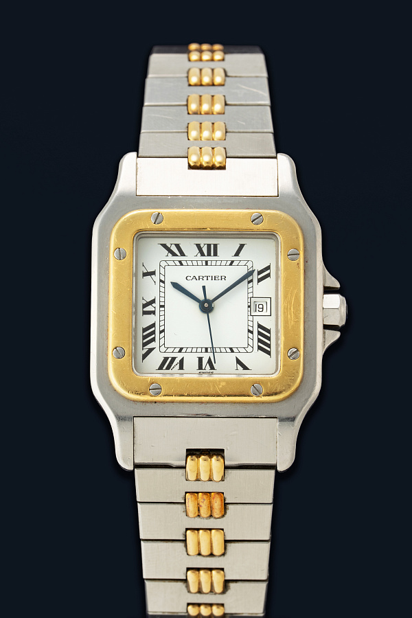 Santos Godron Ref. 2961 in Stainless Steel and 18k Yellow Gold