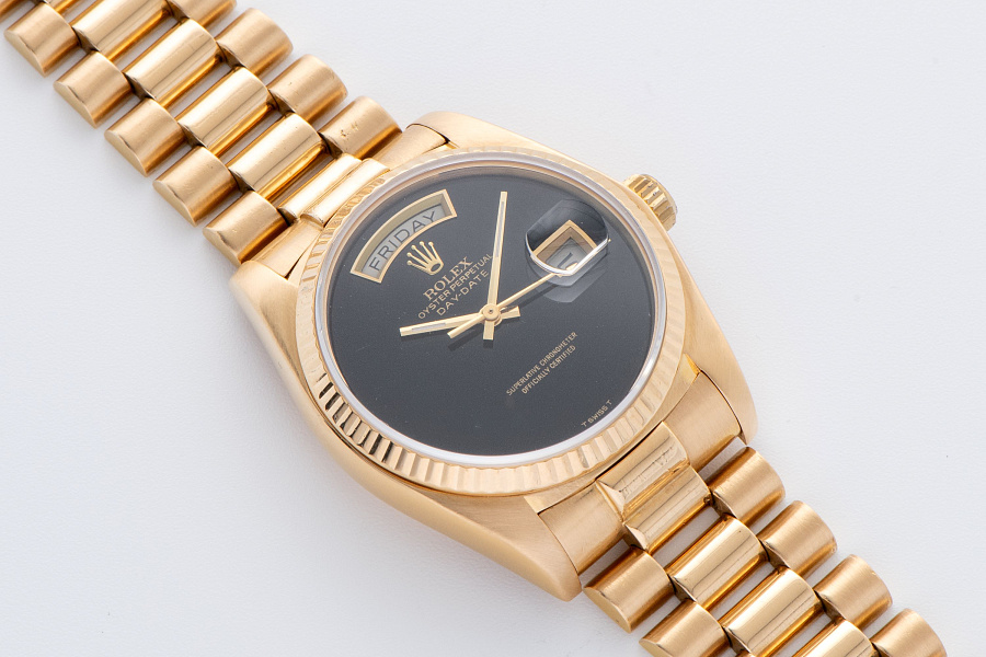 Day-Date Onyx Dial Ref. 18038 in 18k Yellow Gold