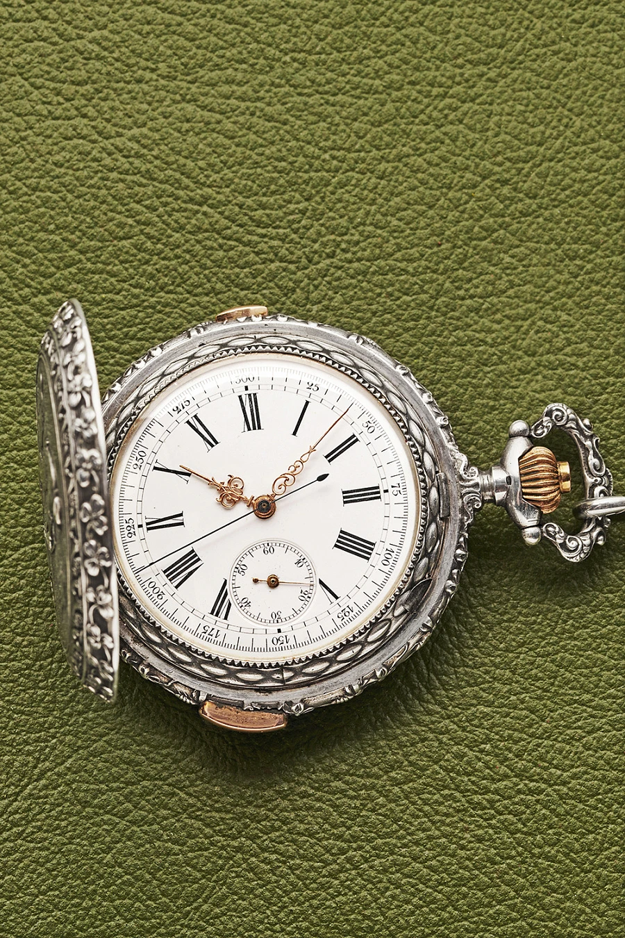 Hunter Case Pocket Watch 1/4 Repeater Chronograph