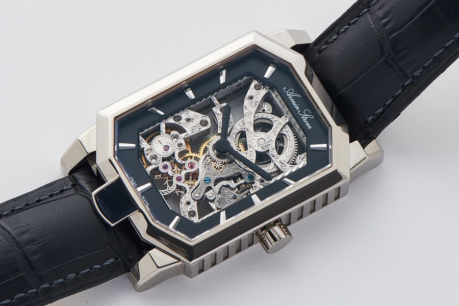 Skeleton Rectangular Ref. MS77 in 18k White Gold