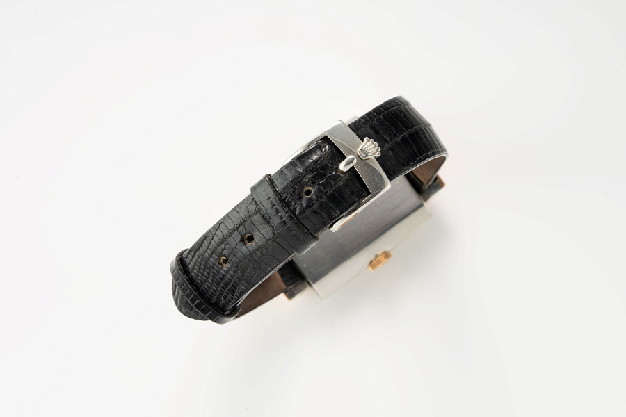 Rectangular Chronometer Ref. 4152 in Stainless Steel and Rose Gold