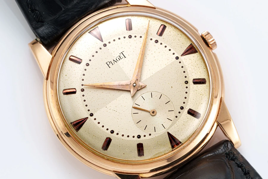 Sector Dial Dress Watch in 18k Rose Gold