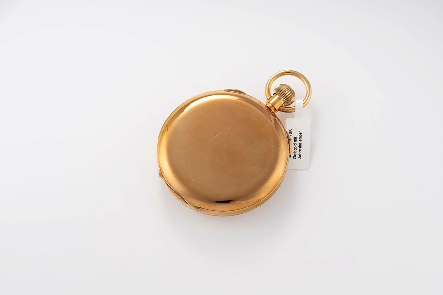 Annual Calendar Pocket Watch in 18k Yellow Gold