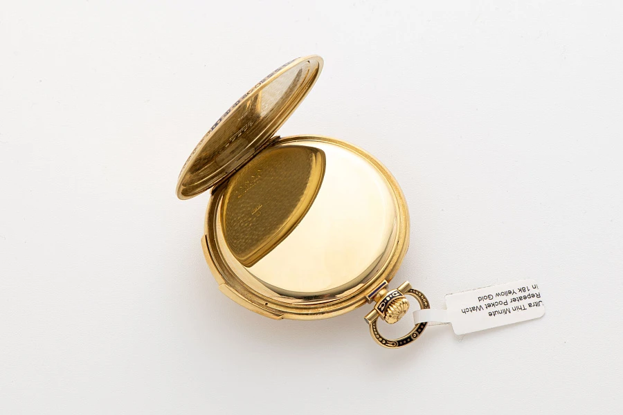 Ultra Thin Minute Repeater Pocket Watch in 18k Yellow Gold