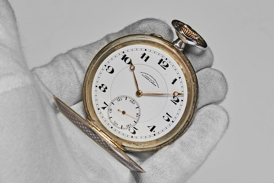 A. Lange & Söhne Open Face Niello Pocket Watch