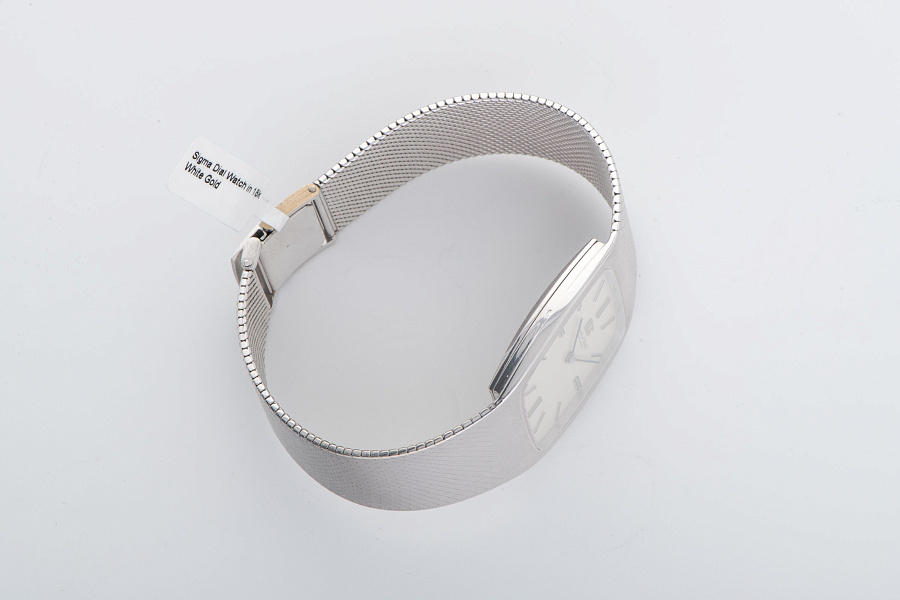Sigma Dial Watch in 18k White Gold